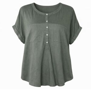 LUCKY BRAND CASUAL CLASSIC DAILY EVERYDAY WEAR SIMPLE BOHO BASIC BLOUSE SZ. XL